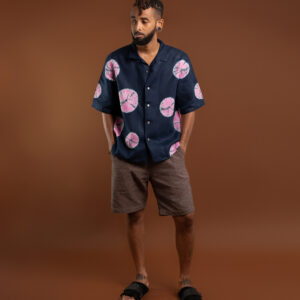 Pink Lily Pads Linen Shirt